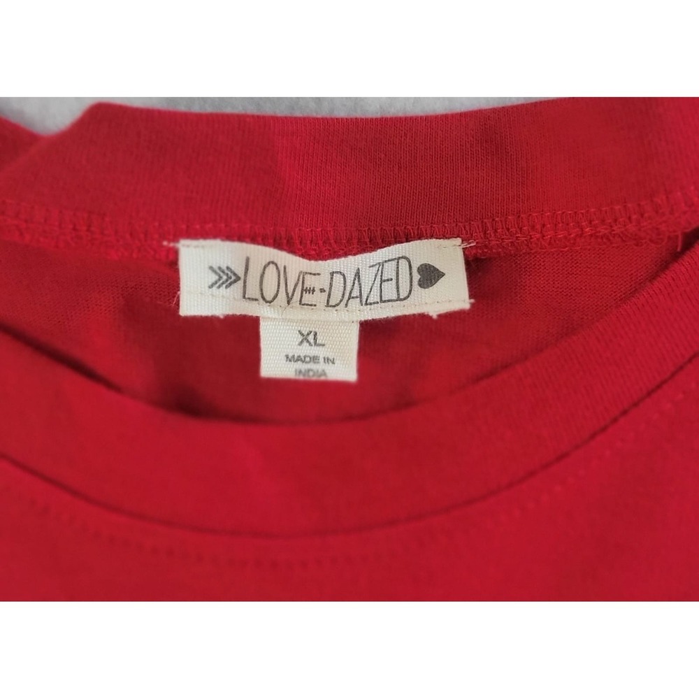 love dazed PARIS women's T shirt Top RED SIZE XL - Picture 6 of 6